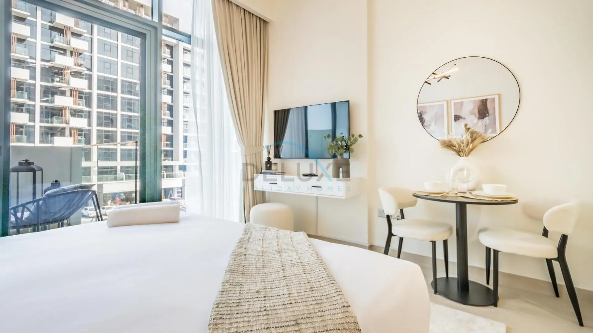 Community View Studio With Balcony, Azizi Riviera 24, Al Merkadh By Deluxe Holiday Homes Dubai Apartment